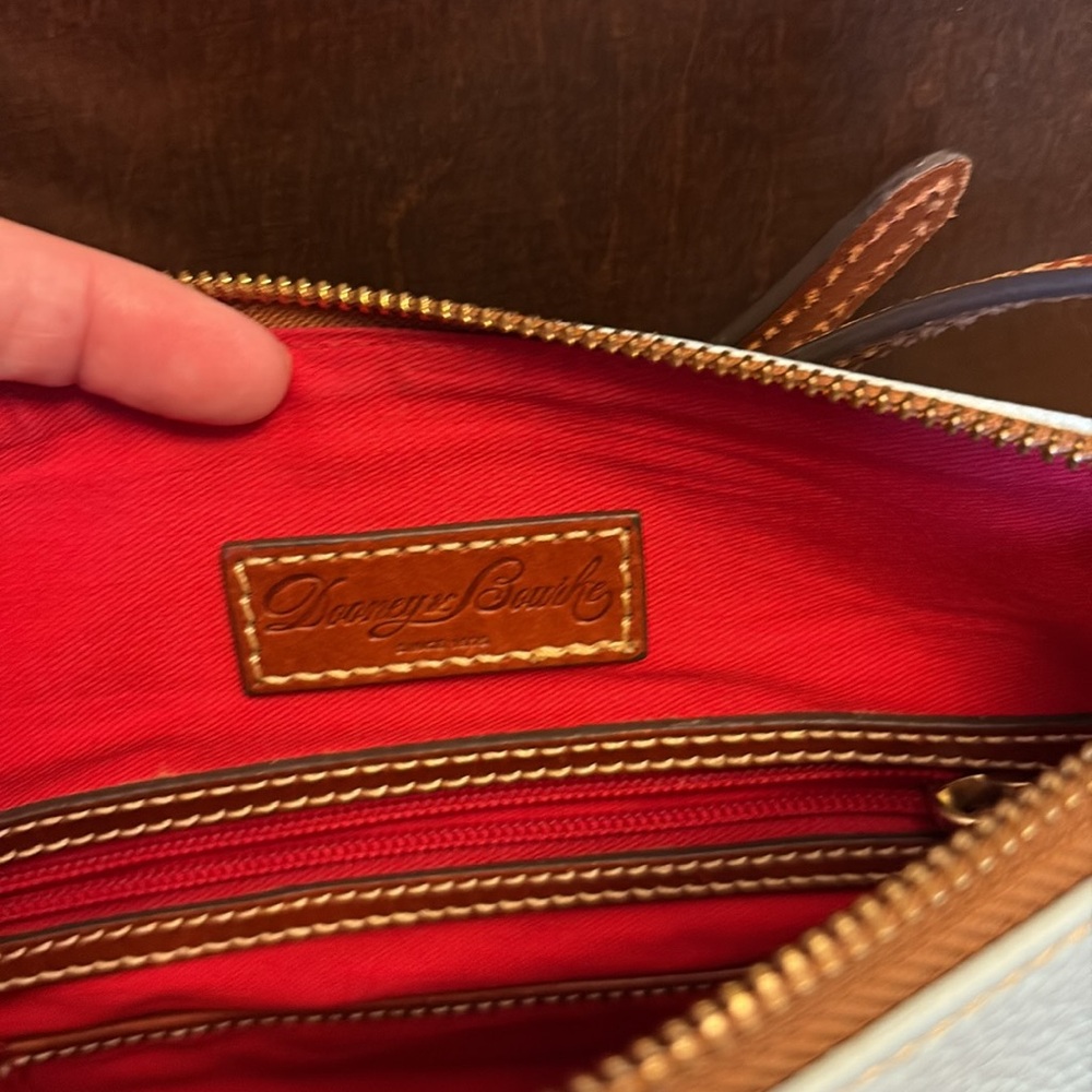Dooney & Bourke Blue and Brown Crossbody Bag with Leather Trim - Picture 8 of 11